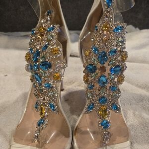 Dazzling Jewel-Embellished Heels